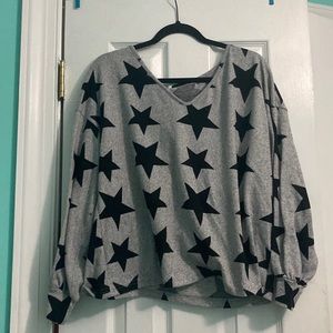 Gray and Black Star Sweater